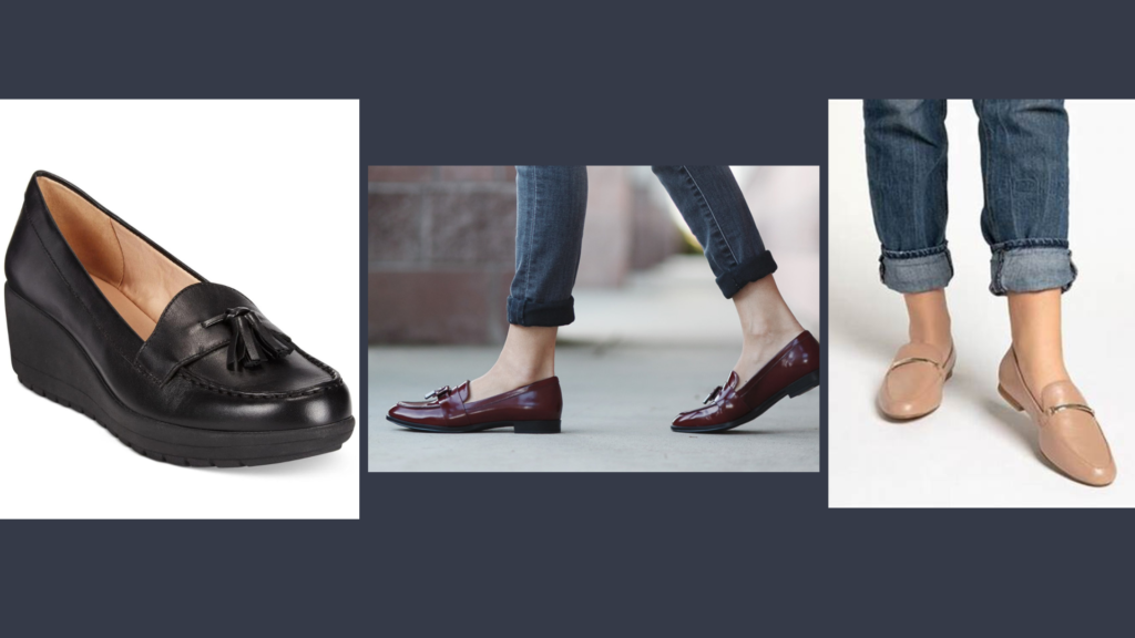 three types of loafers for women 