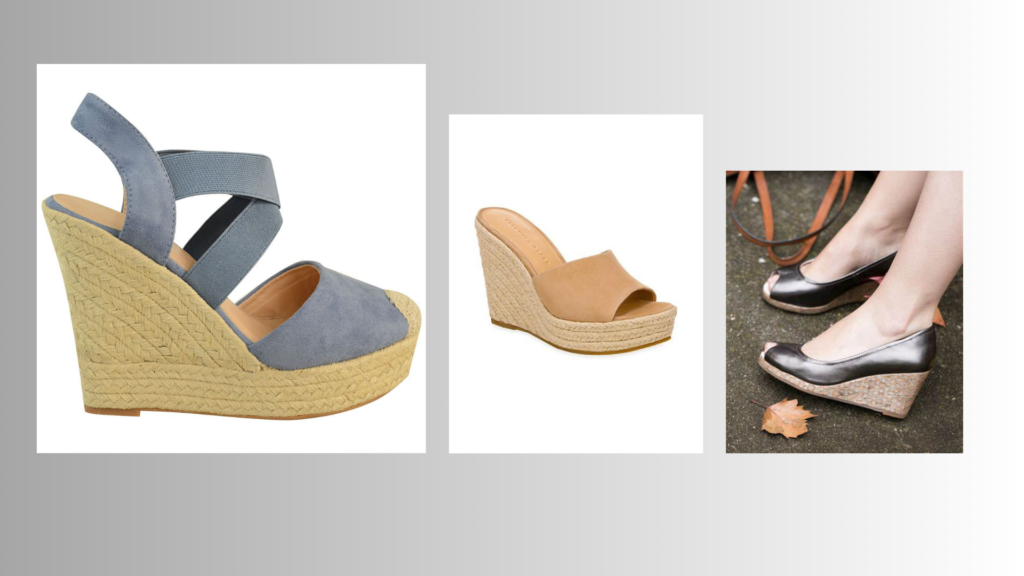 three types of wedges images for women 